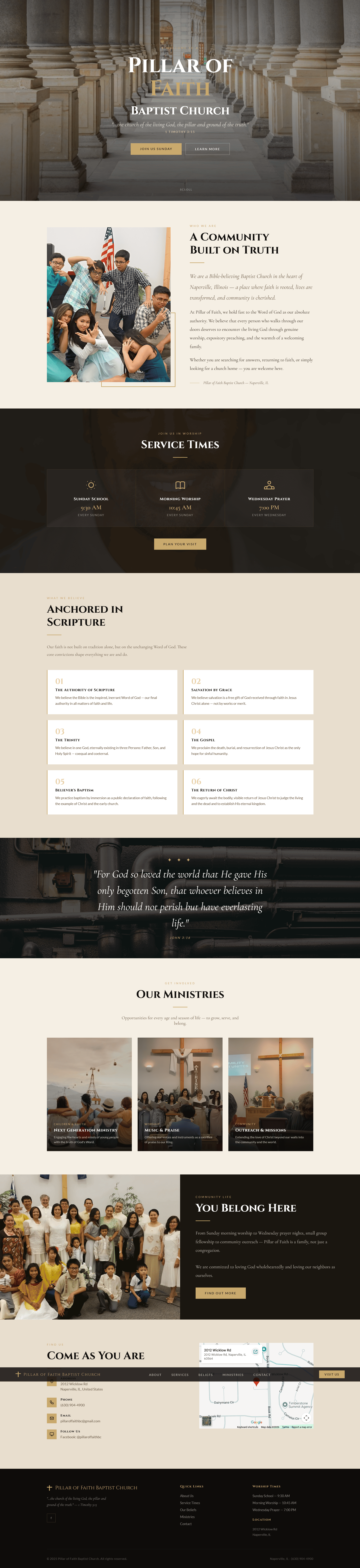 Pillar of Faith Baptist Church - Church Website